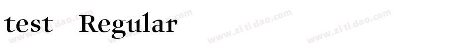 test55 Regular字体转换
